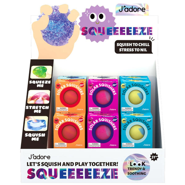 J'Adore Squeeeeez Toy - Solar Squishers, Assorted