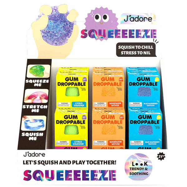 J'Adore Squeeeeez Toy - Gum Droppable, Assorted