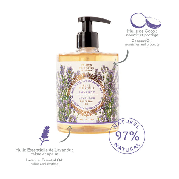 Panier des Sens Liquid Marseille Soap 500ml - Lavender