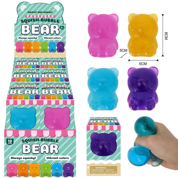 CTG Squish-Bubble Bear Squishy Toy, Assorted