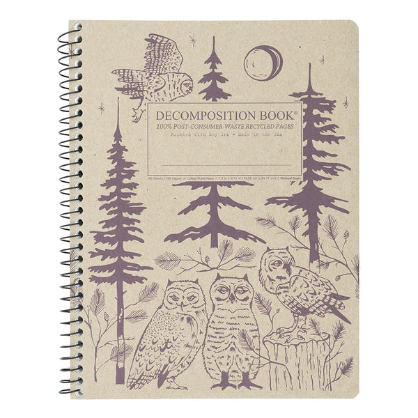 Decomposition Notebook, Coilbound - Baby Great Horned Owls