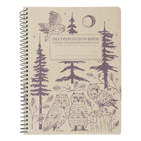 Decomposition Notebook, Coilbound - Baby Great Horned Owls