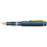 Kaweco AL Sport Piston Fountain Pen, Navy/Gold, Fine Nib