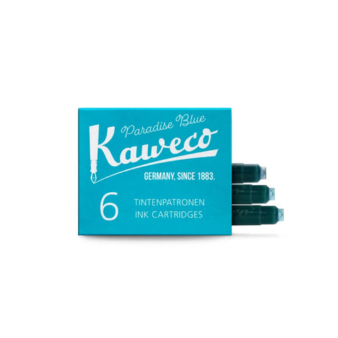 Kaweco Ink Cartridge 6pk - Paradise Blue
