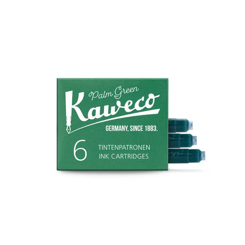 Kaweco Ink Cartridge 6pk - Palm Green