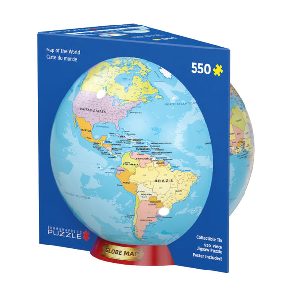 Eurographics 550pc Puzzle - Map of the World Tin