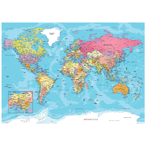 Eurographics 550pc Puzzle - Map of the World Tin