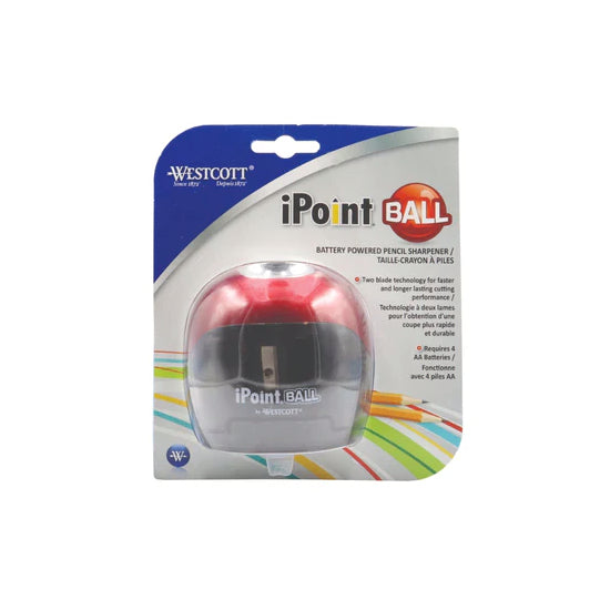 Westcott iPoint Ball Pencil Sharpener - Red