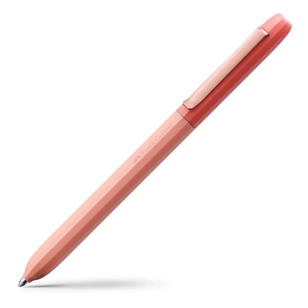 Pink pen on a white background