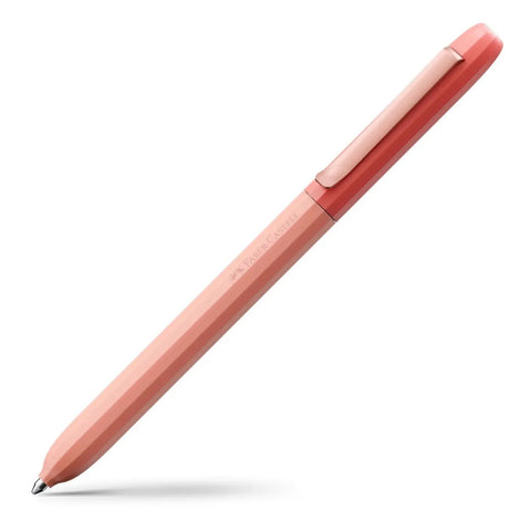 Pink pen on a white background