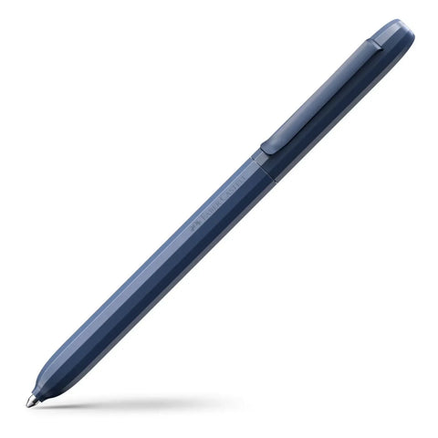 Blue pen on a white background