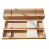 Nobel Wooden Brush Box With Metal Clasps