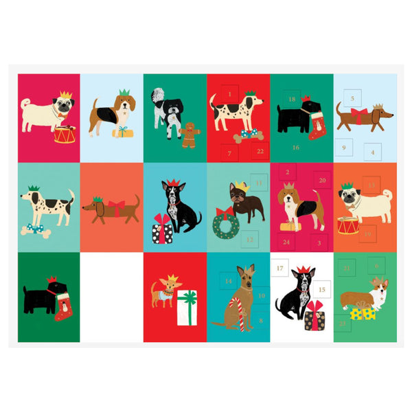 Roger la Borde Advent Calendar Card - Christmas Dogs