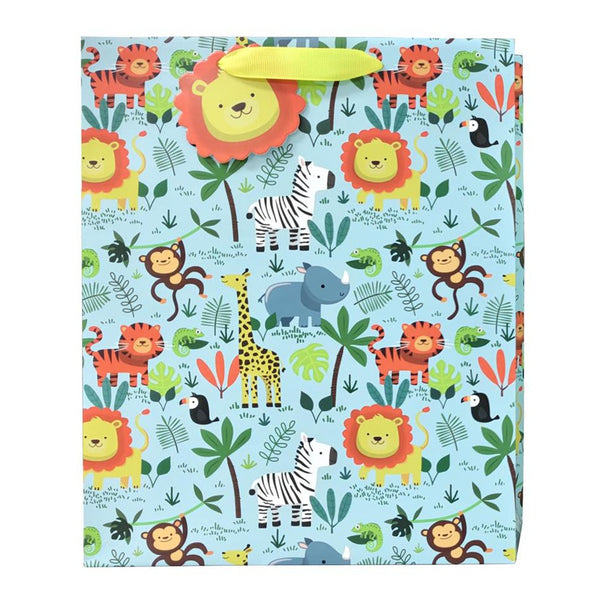 Paper Trendz Gift Bag, Large - Cute Wild Animals