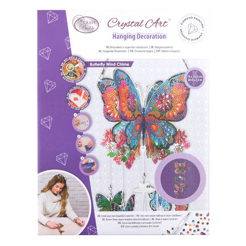 Craft Buddy DIY Crystal Art Decor Kit - Butterfly Wind Chime