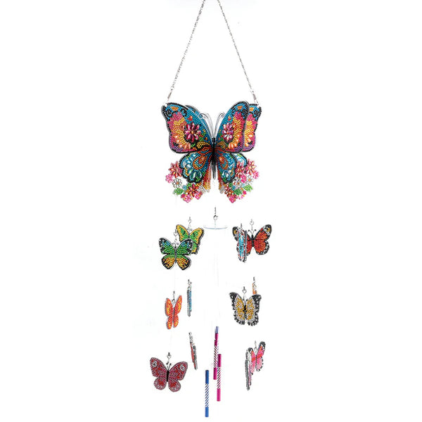 Craft Buddy DIY Crystal Art Decor Kit - Butterfly Wind Chime