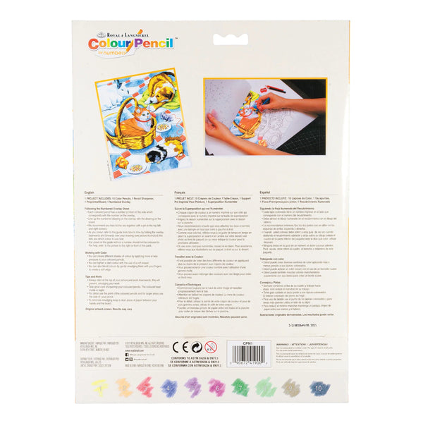 Royal & Langnickel Colour Pencil by Numbers - Family Pets