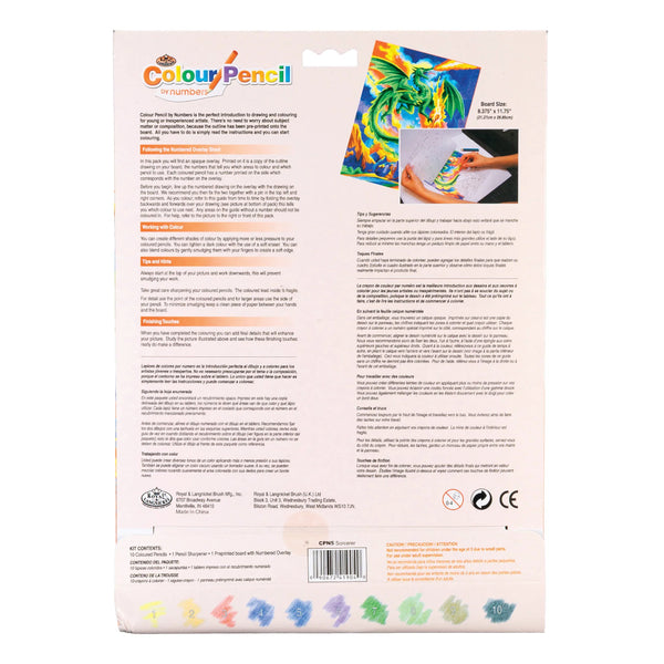 Royal & Langnickel Colour Pencil by Numbers - Sorcerer
