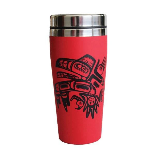Native Northwest Steel Travel Mug 16oz - Raven
