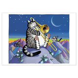 Pomegranate Birthday Greeting Card - B. Kliban: Moonight Serenade