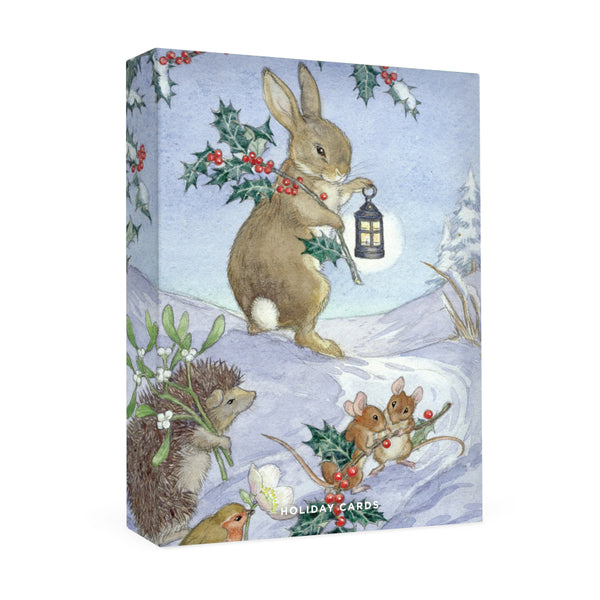 Pomegranate Small Holiday Cards 10pk: Molly Brett, Christmas Animals