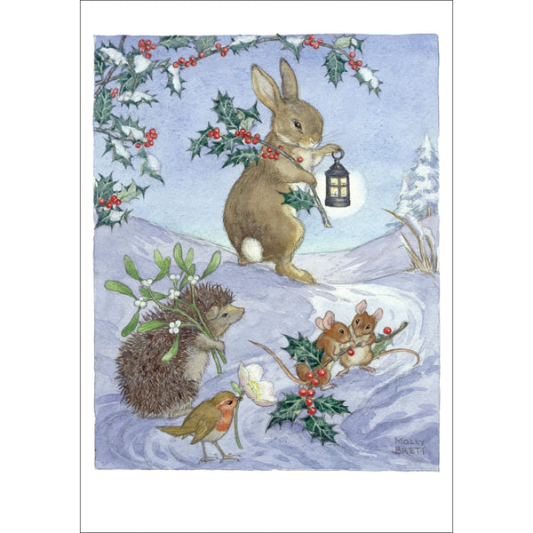 Pomegranate Small Holiday Cards 10pk: Molly Brett, Christmas Animals