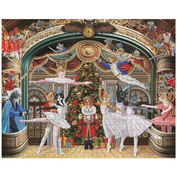 Pomegranate 1000pc Puzzle - Carol Lew: Nutcracker Kitties