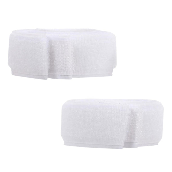 Home Essentials Hook & Loop Fasteners, Self-Adhesive, 26" White 2pk