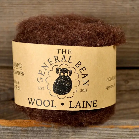 The General Bean Felting Wool 25g - Brown