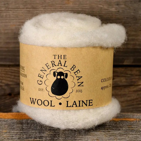 The General Bean Felting Wool 25g - Cream