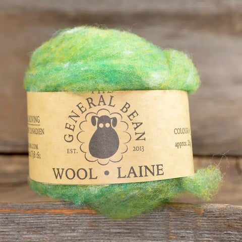 The General Bean Felting Wool 25g - Lime Green