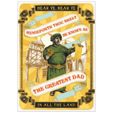 Art File Greeting Card - The Greatest Dad in All the Land