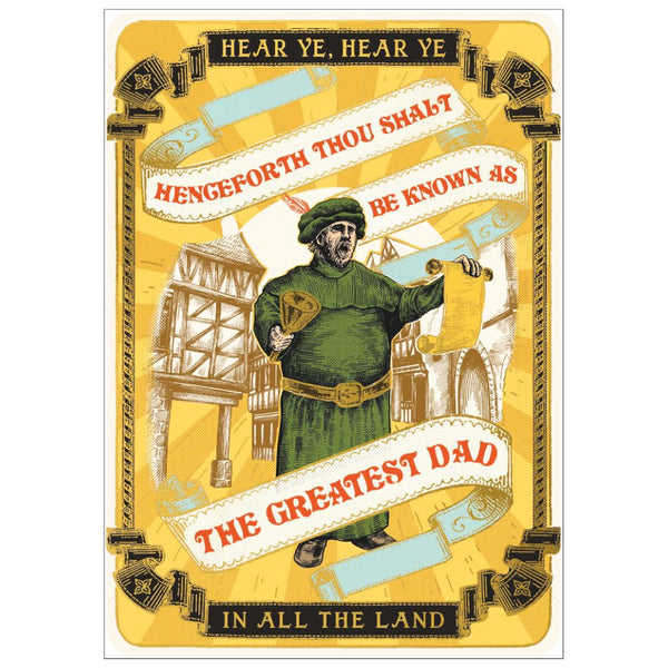 Art File Greeting Card - The Greatest Dad in All the Land