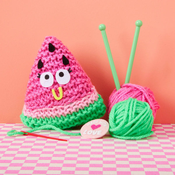 Bright Stripes Snack Knit Kit - Watermelonie Bag Charm