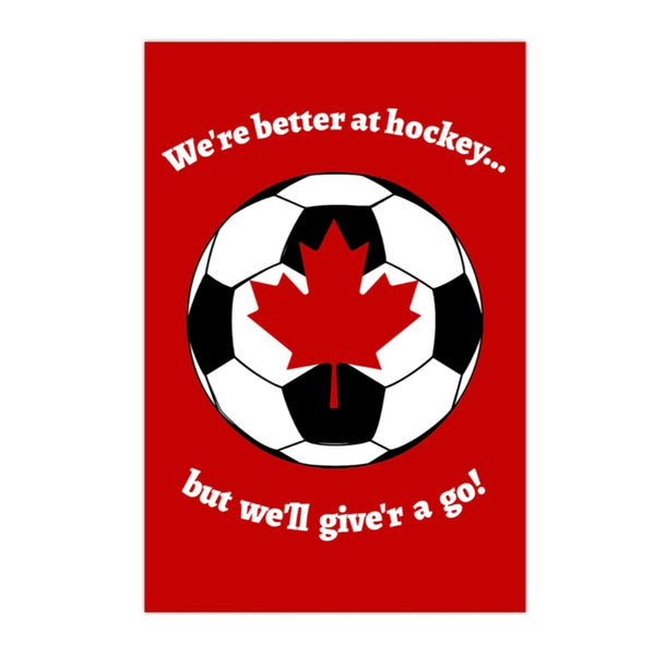 Pleasant Papercraft Postcard - Canadian Soccer