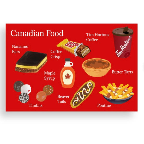 Pleasant Papercraft Postcard - Canadian Food