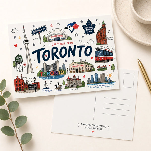 Soft Press Studio Postcard - Toronto Landmarks