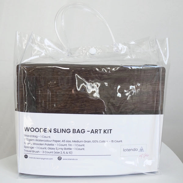 Lotendo Wooden Sling Bag – Portable Travel Set for Artists