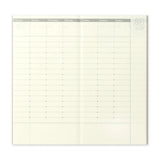 Traveler's Company Refill 018 Undated Weekly Agenda, Vertical, Regular Size