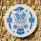 Hook Line & Tinker Embroidery Kit - Blue Jay