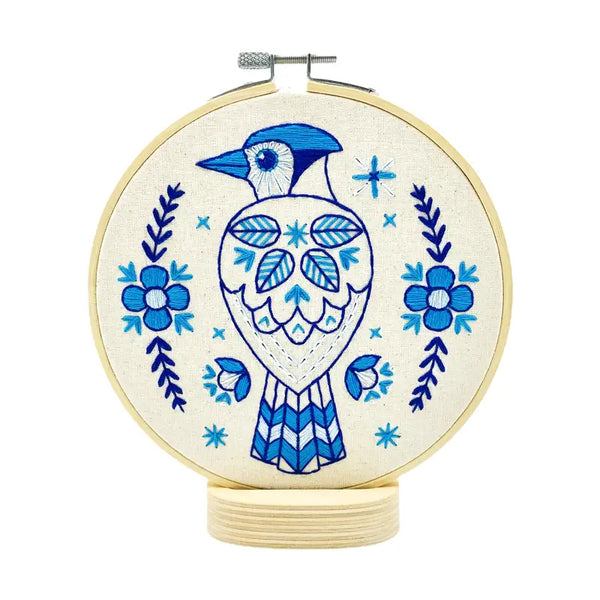 Hook Line & Tinker Embroidery Kit - Blue Jay