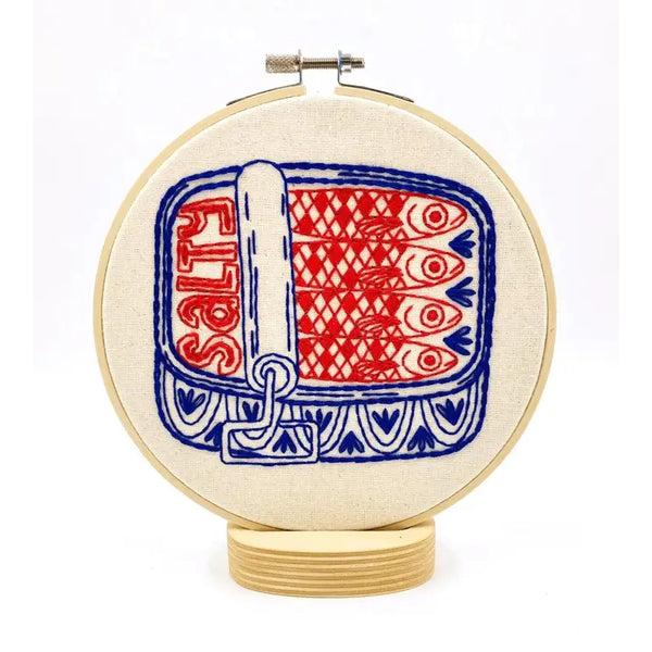 Hook Line & Tinker Embroidery Kit - Sardines