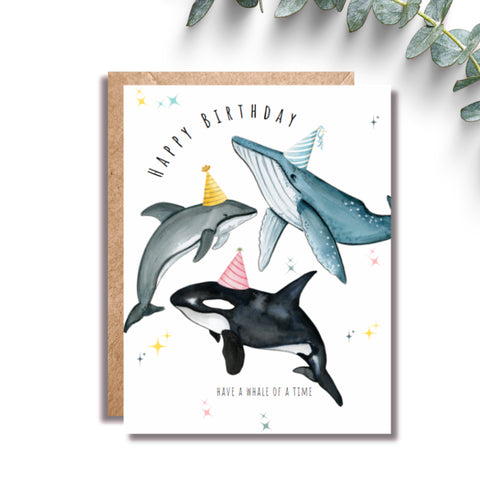 Amy Rae Maker Birthday Greeting Card - Have a Whale of a Time