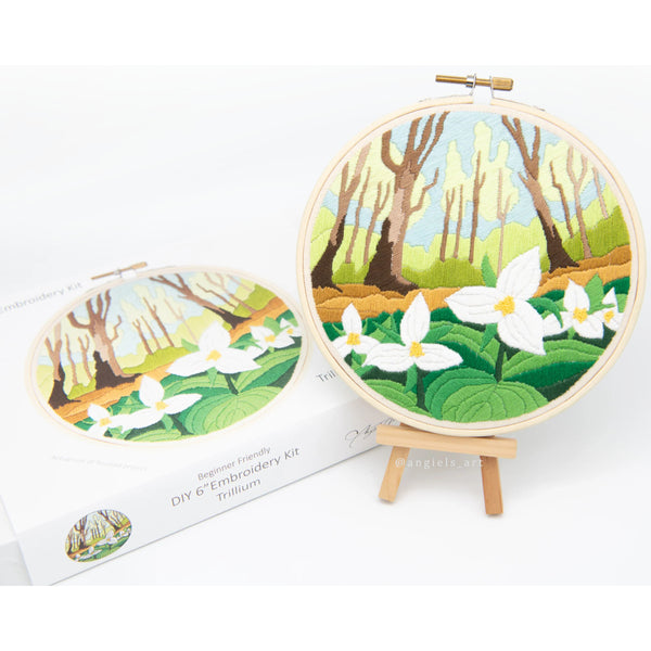 Angiels Art DIY Embroidery Kit - Trillium
