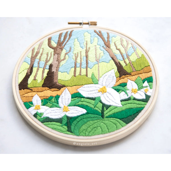 Angiels Art DIY Embroidery Kit - Trillium