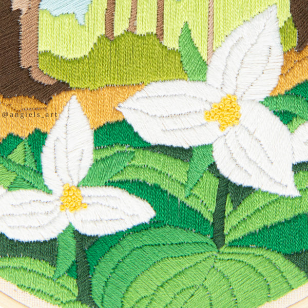 Angiels Art DIY Embroidery Kit - Trillium