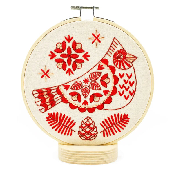 Hook Line & Tinker Embroidery Kit - Cardinal