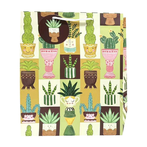 Paper Trendz Gift Bag, Large - Potted Plants