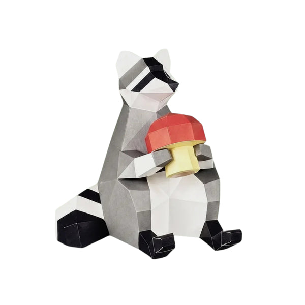 Paper Poly Craft 3D Paper Model DIY Kit - Raccoon