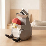 Paper Poly Craft 3D Paper Model DIY Kit - Raccoon